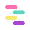 An icon of a flowchart.