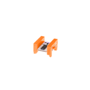 Orange littleBits w8 latch bit side view.
